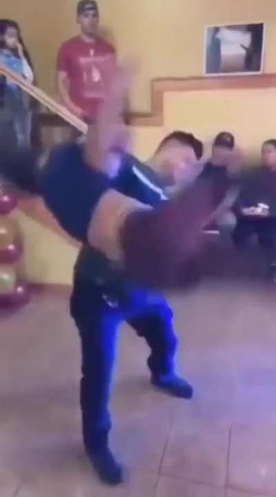 Taking his girl for a little twirl around the dance floor