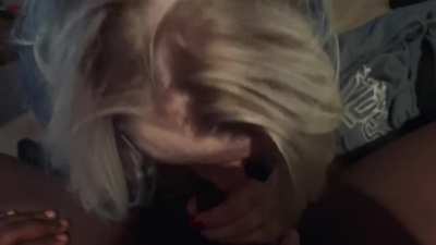 Horny Blonde Can&rsquo;t Wait to Feel Daddy&rsquo;s Big Black Dick in Her Throat
