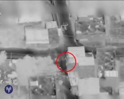 Hamas militant decimatedby while fleeing on a motorcycle after opening fire on IDF troops.