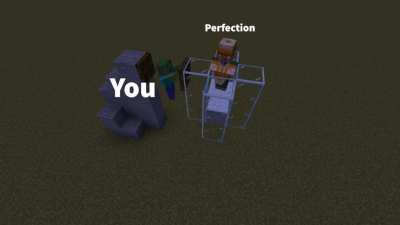 You only hurt yourself when you reach for perfection. (Inspiration from u/DryWet_Sponge)
