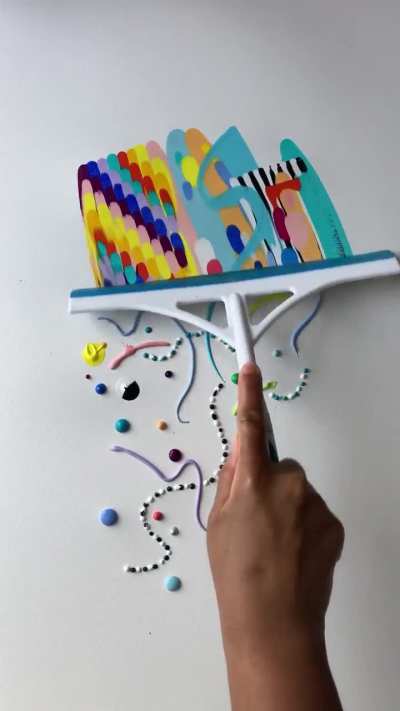 Amazing squish art painting 