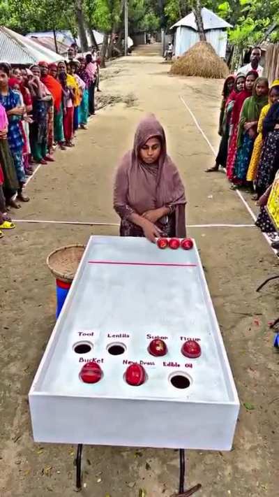 Winning an interesting game. Watch for the second person