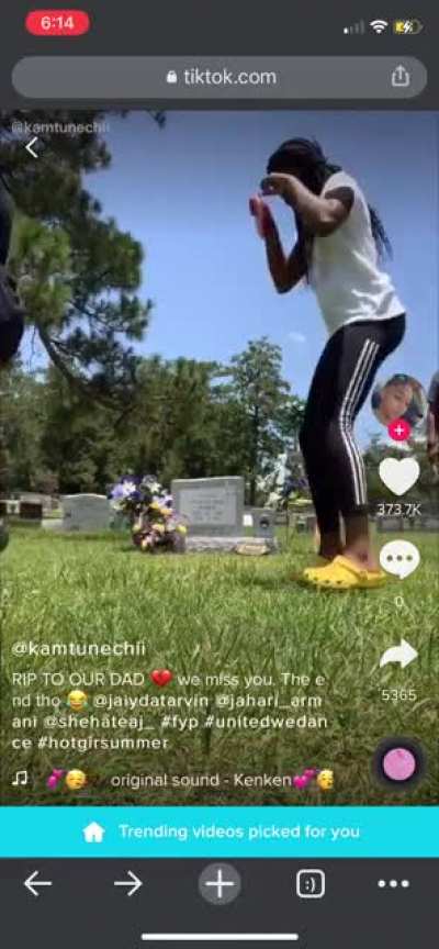 Dancing on your fathers grave.