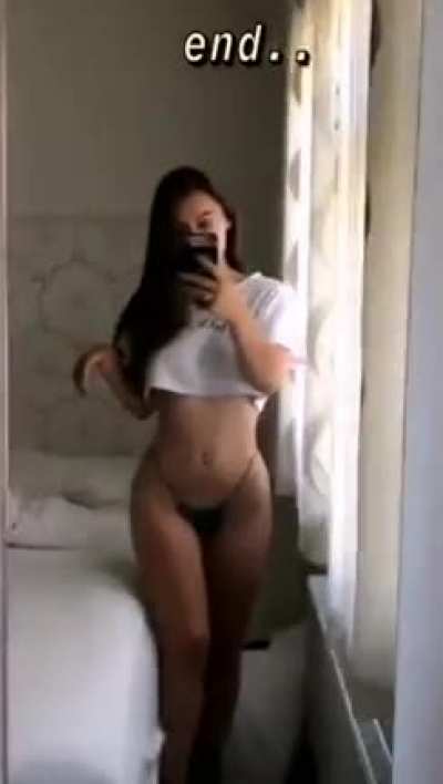 KM flashing tits