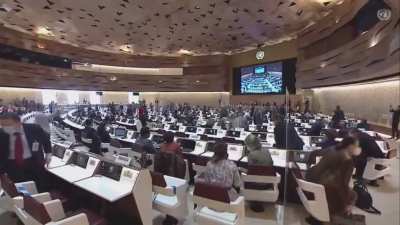 Mass walkout at UN during Russia&rsquo;s foreign minister&rsquo;s speech