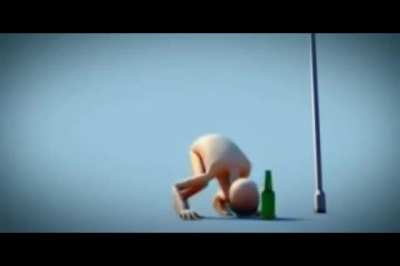 Man vs. Beer bottle