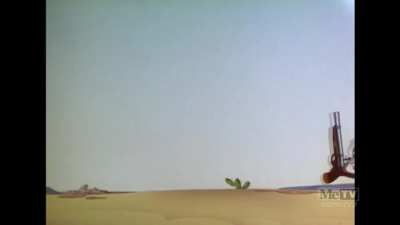 Duel battle cartoon gag