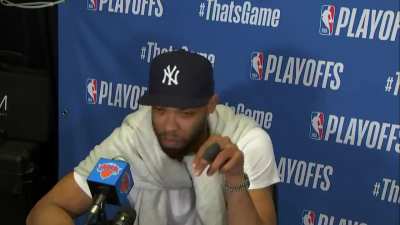 [Highlight] Taj Gibson gets emotional about getting to win a playoff game for his hometown team with D Rose and Thibs: 