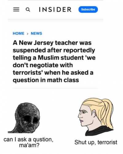 #sigma rule 4582: Don't educate Muslim students.