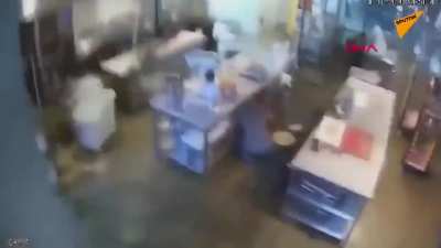 To understand how bad the earthquake in turkey was. This will give an idea, shot in a small bakery