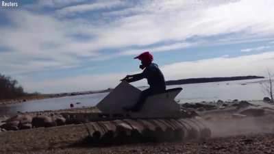 Surprisingly robust beach crawler for how crazy it looks