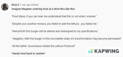 Megatron at McDonald&rsquo;s