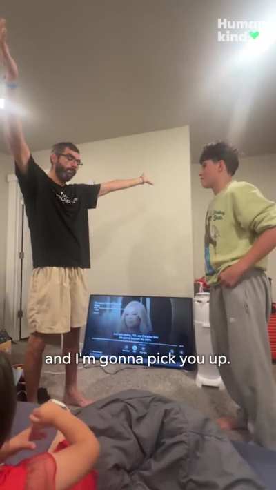 The last "uppy." Dad chooses the exact moment his son&rsquo;s childhood ends.