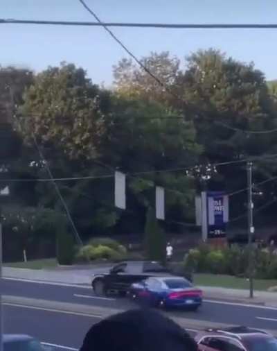 Busted driver in the Atlanta street takeover filmed from another angle