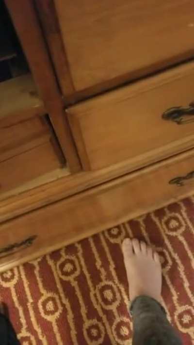She likes to hide from me