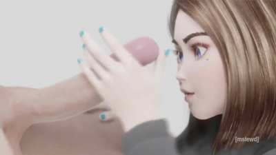Sam handjob and blowjob (MsLewd) [Samsung]