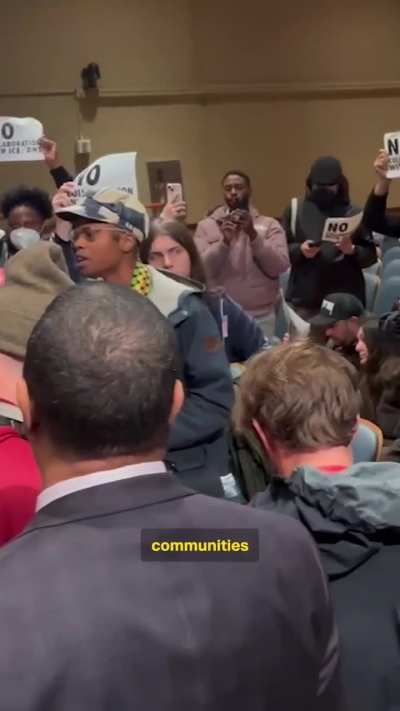 Anti-ICE protesters removed from New Orleans City Council meeting went into recess after it erupted when the public comment "Justice!" was suspended that were advocating for ICE-free zones as the Trump administration has begun immigration enforcement oper