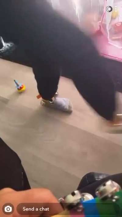 My daughter sent me this gem of my granddaughter busting her ass, not a loud scream- but perfectly cut, none the less.