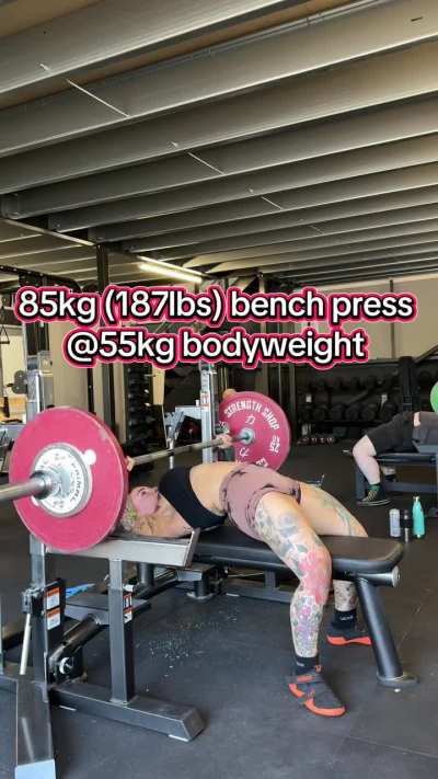 New bench PB!! So happy with this it&rsquo;s been a long time coming