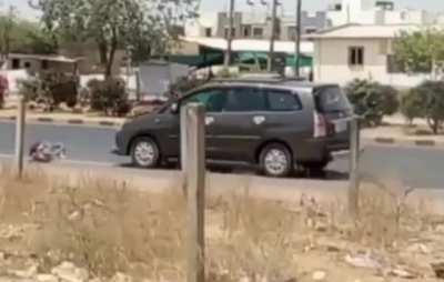 Purse snatcher gets annihilated by a mini van