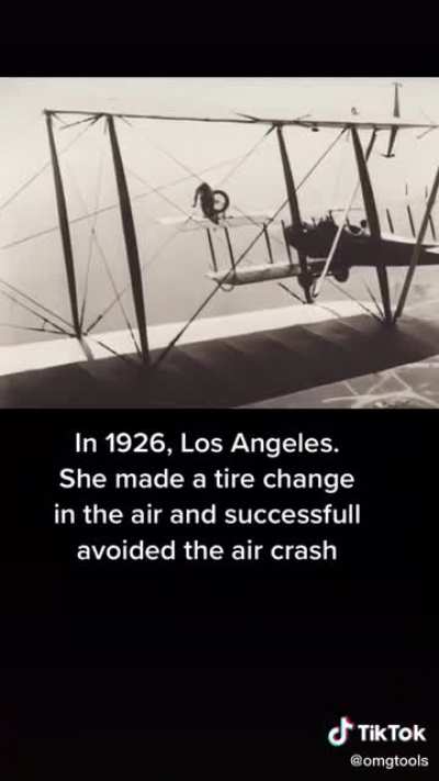 Gladys Ingle changed landing gear in mid air to prevent crash. (Repost bc I&rsquo;m dumb)