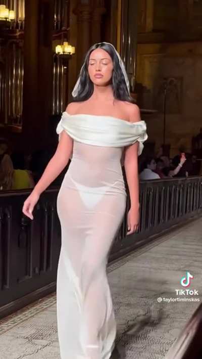 Sexy bride in church