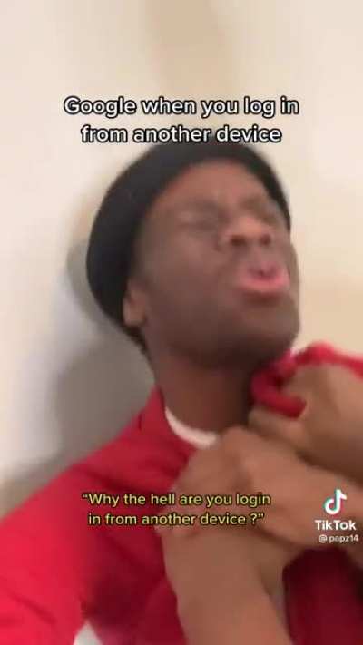 When you log in from another device