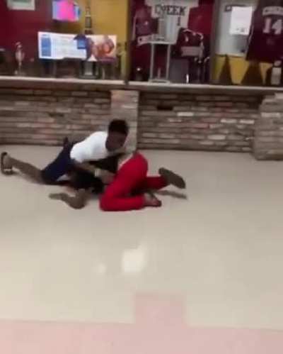 Guy gets slammed in mall a little blood(idk the context)
