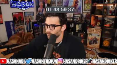 Kaya's positioning throughout the entirety of her appearance in Hassan's stream yesterday