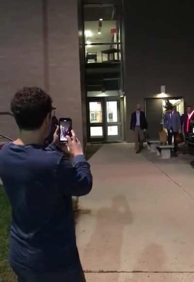 reporter asks ted the hard hitting questions