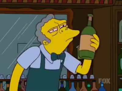 The original "Moe points a gun at you" image is from a couch gag