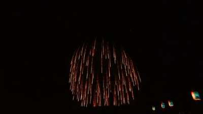 One of the largest fireworks ever launched in Japan, a 48" mortar shell