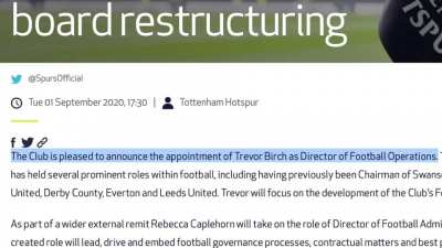 Tottenham Transfer (in a nutshell)