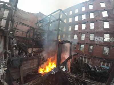 I flew into a burning building
