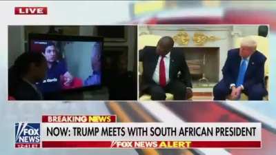 Trump Shows a Videos to the South African President his officials calling for the genocide of white farmers