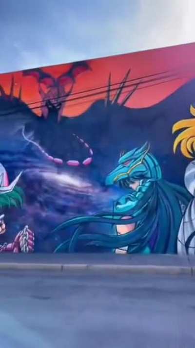 Amazing Saint Seiya mural in Mexico (not my vid)