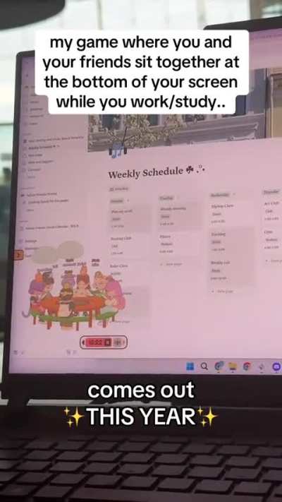 Our virtual co-working game is coming THIS YEAR✨💕