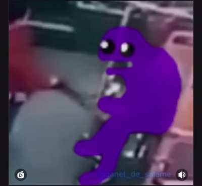 The purple man strikes again