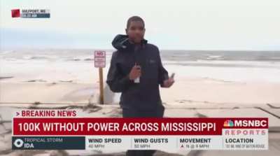 A Mississippi man just drove up to a reporters live shot and started screaming about covering the hurricane accurately