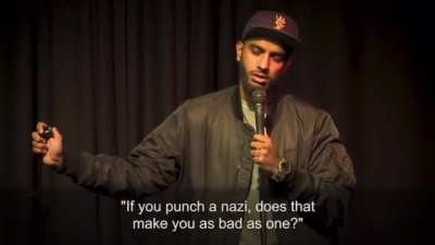 Discussing whether it’s ok to punch Nazis