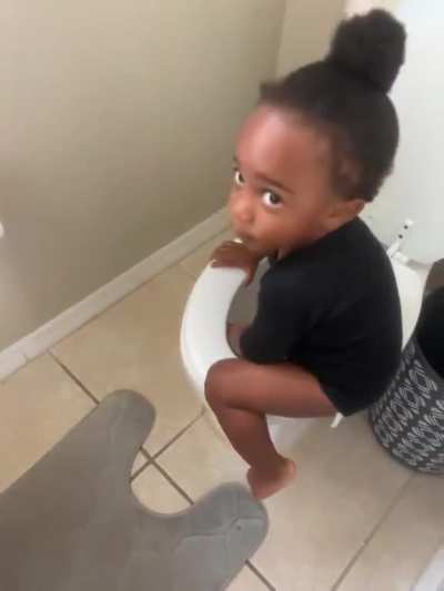 Literally playing in the toilet.