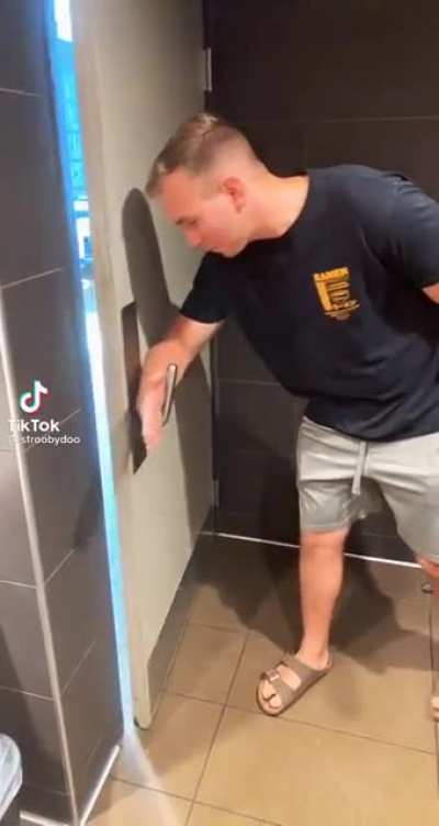 New bathroom door handles in McDonalds