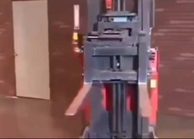 Never go joyriding on a forklift