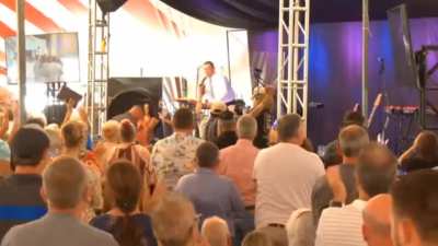 "These bunch of sex trafficking mongrels are about to be exposed!" Evangelical priest loses his shit and goes full Q.