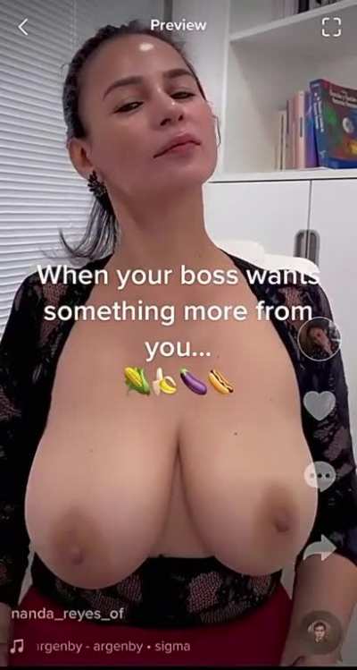 Boss boobs at office&hellip;