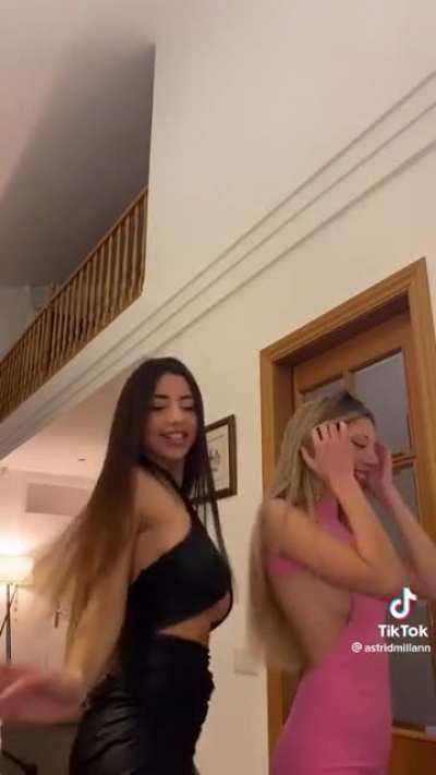 It can barely hold her massive tits