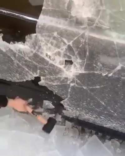 Be sure to de-ice your car before going to work.