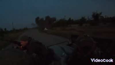 Russian view: FPV drone shot down from BMP  