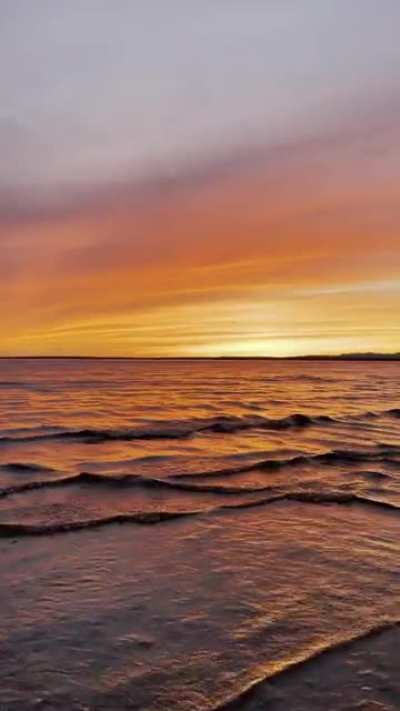 Sunset from harmony beach a couple days ago - Lake Superior