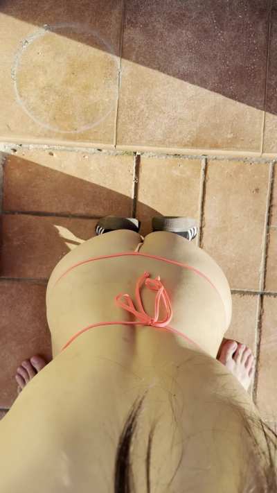 Trying on my new microbikini&hellip; the only proper way.